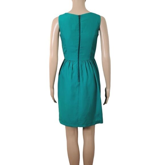 𝅺chic BY JACOB Green Sleeveless Fit-&-Flare Ruffle  Dress Size XS - Picture 3 of 14